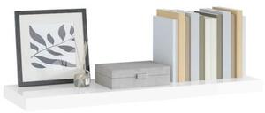 Półka ścienna, wysoki połysk, biała, 90x23,5x3,8 cm, mdf