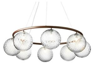 Nuura Aps - Miira 8 Circular Żyrandol Dark Bronze/Optic Clear Nuura