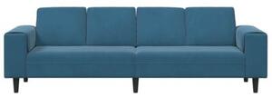 Nowoczesna sofa do salonu w kolorze niebieskim, 4-miejscowa, z oddychajÄ cego materiaÅu