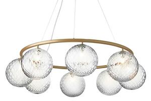 Nuura Aps - Miira 8 Circular Żyrandol Brass/Optic Nuura