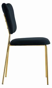 MebleMWM Krzesło Glamour C-898 czarne , złote nogi