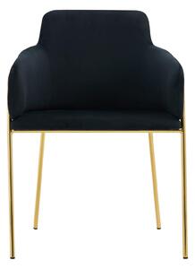 MebleMWM Krzesło Glamour C-900 czarne, złote nogi