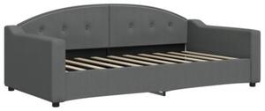 Sofa z materacem, ciemnoszara, 90x190 cm, tkanina