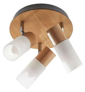Lindby - Christoph 3 Round Lampa Sufitowa Wood/White