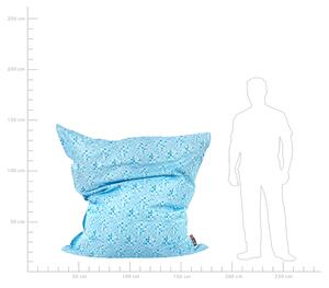 Pufa worek siedzisko z wypełnieniem do salonu dla dzieci 140x80cm błękitny Fuzzy Beliani