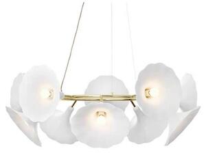 Nuura - Petalii 10 Żyrandol White/Polished Brass