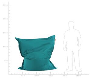 Pufa worek siedzisko z wypełnieniem do salonu dla dzieci 140x80 cm turkusowy Fuzzy Beliani