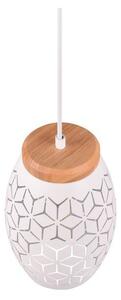 Biała lampa wisząca ø 15 cm Bidar – Reality