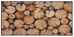 Nowoczesny dywan nadruk słojów drzewa 80 x 150 cm skandynawski Kardere Beliani