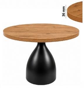 Stół 120 cm okrągły nierozkładany, blat 3,6 cm, Metalowa podstawa "Kielich" I ArtDHome