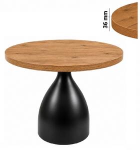 Stół 100 cm okrągły nierozkładany, blat 3,6 cm, Metalowa podstawa "Kielich" I ArtDHome