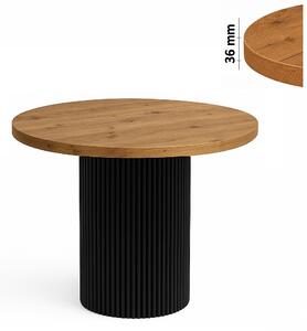 Stół 80 cm okrągły nierozkładany, blat 3,6 cm, podstawa Metalowa „ Kolumna ” I ArtDHome (1)
