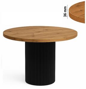Stół 100 cm okrągły nierozkładany, blat 3,6 cm, podstawa Metalowa „ Kolumna ” I ArtDHome