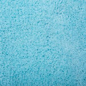 Nowoczesny dywan poliester niebieski gładki wykonany ręcznie 200 x 200 cm Demre Beliani