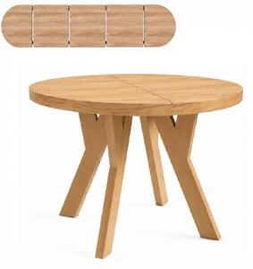 Stół rozsuwany okrągły 100/250cm blat 3,6cm nogi Drewno Dąb Artisan PROMOCJA I ArtDHome