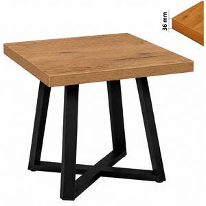 Stół 80x80 cm kwadratowy nierozkładany, blat 3,6 cm, nogi Metalowe „ X Łączone ” I ArtDHome