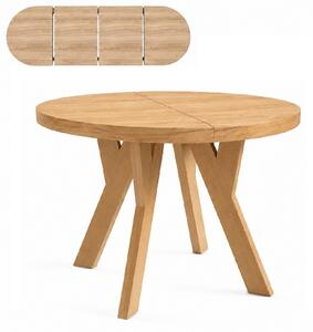 Stół rozsuwany okrągły 100/200cm blat 3,6cm nogi Drewno Dąb Artisan PROMOCJA I ArtDHome