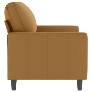 Sofa 2-osobowa, brÄ zowy, 120 cm, tapicerowana aksamitem