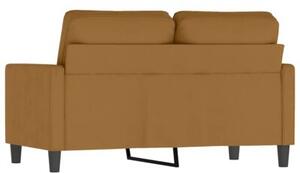 Sofa 2-osobowa, brÄ zowy, 120 cm, tapicerowana aksamitem