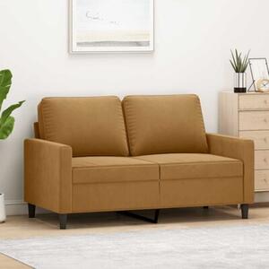 Sofa 2-osobowa, brÄ zowy, 120 cm, tapicerowana aksamitem