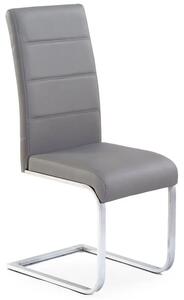 Szare tapicerowane krzesło na płozach - Nivor