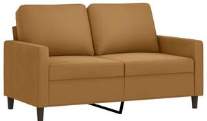 Sofa 2-osobowa, brÄ zowy, 120 cm, tapicerowana aksamitem