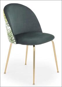 Tapicerowane krzesło w stylu glamour Sollo - zielone