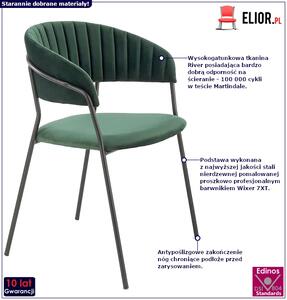 Zielone metalowe krzesło - Eledis 3X