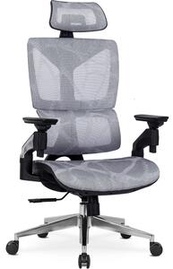 Krzesło Biurowe Ergonomiczny Obrotowe Szary SCALIO