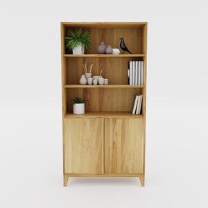 Witryna / Regał Drewniany Simple - pojemne półki z litego drewna dębowego