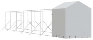 Kojec dla psa, z dachem, srebrny, 2x14x2,5m, stal galwanizowana