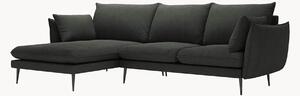 Sofa narożna z efektem lnu Elio