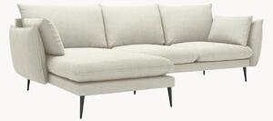 Sofa narożna z efektem lnu Elio