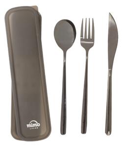 Czarne sztućce ze stali nierdzewnej 3 szt. Mimo – Premier Housewares