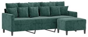 Sofa 3-osobowa z podnÃ³Å¼kiem, ciemnozielony, 180 cm, aksamit