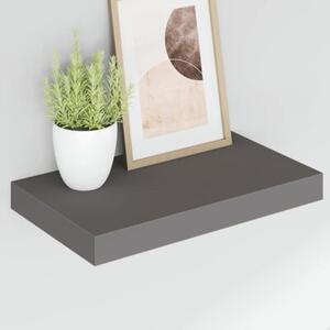 Półki ścienne, 4 szt., szare, wysoki połysk, 40x23x3,8 cm, mdf