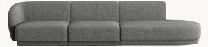 Sofa modułowa z szezlongiem z szenilu Lionel (4-osobowa), S 311 cm