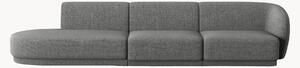 Sofa modułowa z szezlongiem z szenilu Lionel (4-osobowa), S 311 cm