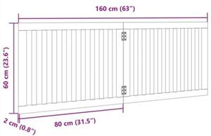Składana bramka dla psa, 2 panele, brąz, 160 cm