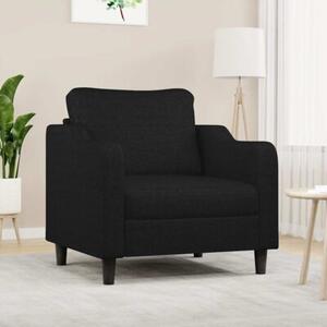 Fotel, czarny, 60 cm, obity tkaninÄ
