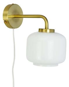 Dyberg Larsen - Arp Lampa Ścienna Ø15 Opal/Brass DybergLarsen