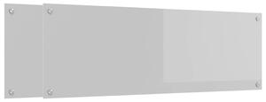 Panel kuchenny 2 pcs Jasnoszary 120 x 40 cm szkło hartowane