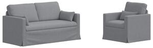 ModuÅowy zestaw sof w kolorze jasnoszarym z ergonomicznym designem