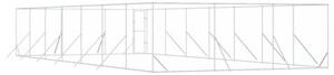 Kojec zewnętrzny dla psa, 6x14x2 m, stal galwanizowana