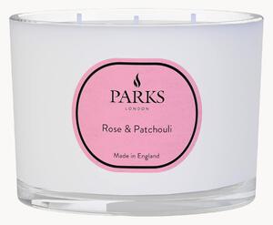 Ręcznie wykonana świeca zapachowa z trzema knotami Vintage Aromatherapy (róża, paczula & zielony pień)