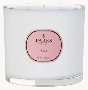 Ręcznie wykonana świeca zapachowa z trzema knotami Vintage Aromatherapy (woda różana, białe kwiaty & miękkie piżmo)