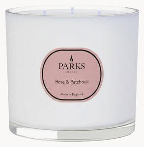 Ręcznie wykonana świeca zapachowa z trzema knotami Vintage Aromatherapy (róża, paczula & zielony pień)
