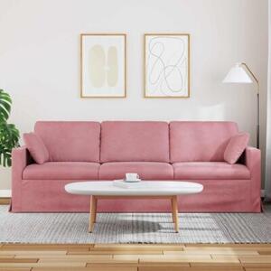 Nowoczesna moduÅowa kanapa w rÃ³Å¼owym aksamicie z ergonomicznym komfortem