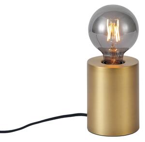 Nowoczesna lampa stołowa mosiężna 13 cm - Cylinder