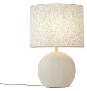 Lampa stołowa Japandi beżowa z lnianym abażurem - Timo